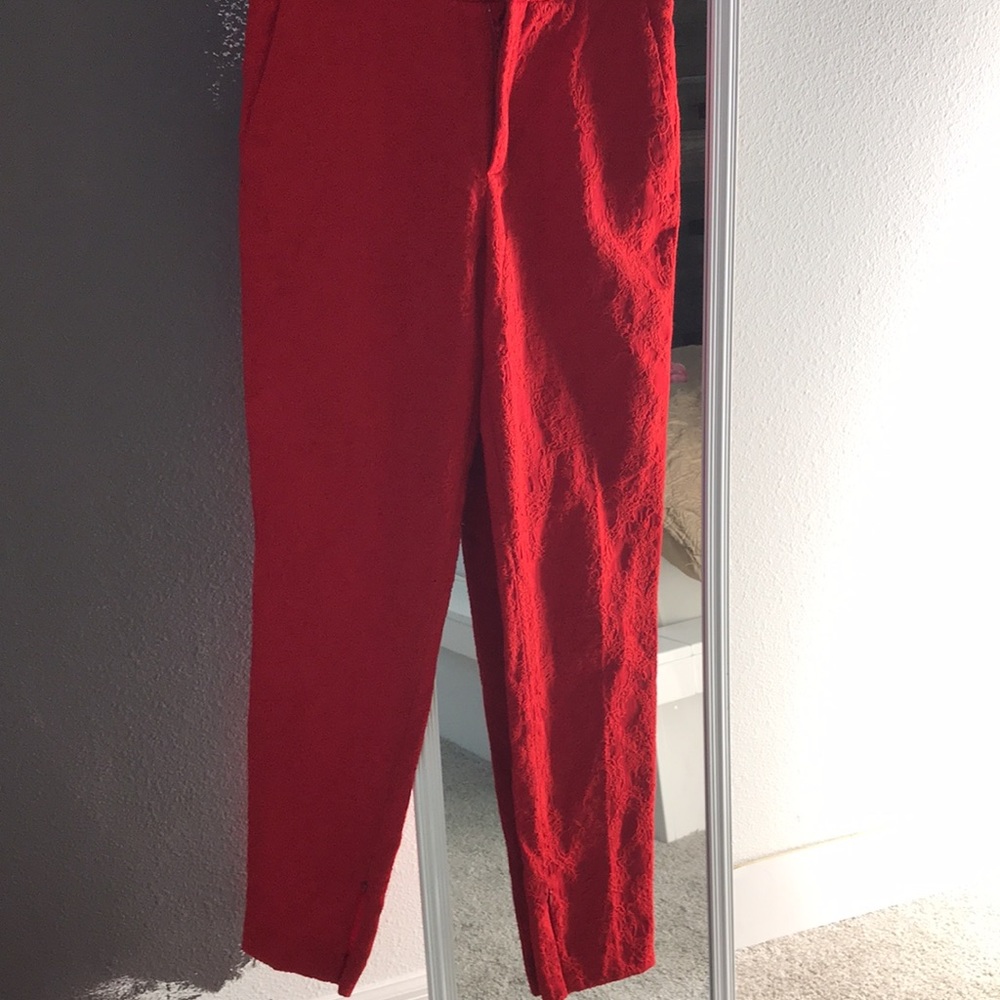 Red flower Zara pants